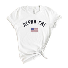 Load image into Gallery viewer, Alpha Chi Omega T-shirt - AXO USA Tee - Kite and Crest
