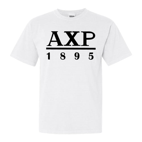 Alpha Chi Rho Black Letter Comfort Colors T-Shirt - Fraternity Tee - Kite and Crest