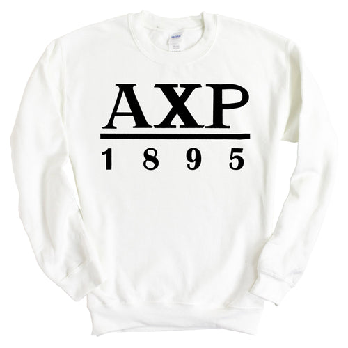 Alpha Chi Rho Black Letter Sweatshirt - Fraternity Crewneck Sweatshirt - Kite and Crest