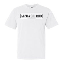 Load image into Gallery viewer, Alpha Chi Rho Fraternal Block Comfort Colors T-Shirt - Fraternity Tee - Kite and Crest
