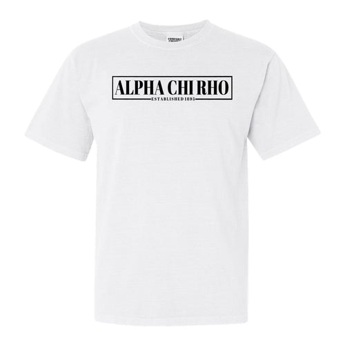 Alpha Chi Rho Fraternal Block Comfort Colors T-Shirt - Fraternity Tee - Kite and Crest