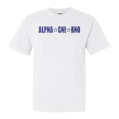 Alpha Chi Rho Fraternal Star Comfort Colors T-Shirt - Fraternity Tee - Kite and Crest