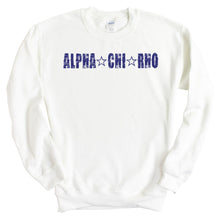 Load image into Gallery viewer, Alpha Chi Rho Fraternal Star Sweatshirt - Fraternity Crewneck Sweatshirt - Kite and Crest
