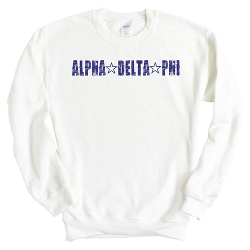 Alpha Delta Phi Fraternal Star Sweatshirt - Fraternity Crewneck Sweatshirt - Kite and Crest