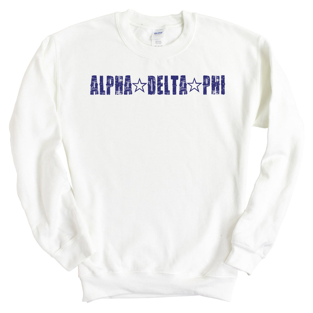 Alpha Delta Phi Fraternal Star Sweatshirt - Fraternity Crewneck Sweatshirt - Kite and Crest