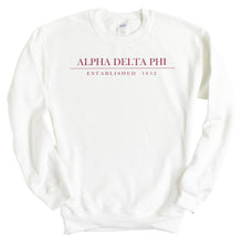 Load image into Gallery viewer, Alpha Delta Phi Old Fashioned Vintage Sweatshirt - Fraternity Crewneck Sweatshirt - Kite and Crest

