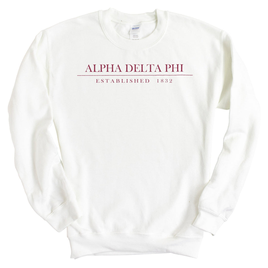 Alpha Delta Phi Old Fashioned Vintage Sweatshirt - Fraternity Crewneck Sweatshirt - Kite and Crest
