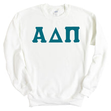 Load image into Gallery viewer, Alpha Delta Pi Sweatshirt | ADPI Basic Large Letters Crewneck Sweatshirt | Alpha Delta Pi Sorority Gift Idea - Kite and Crest
