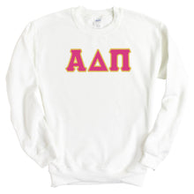 Load image into Gallery viewer, Alpha Delta Pi Sweatshirt - ADPI Cute Letters Crewneck Sweatshirt - Kite and Crest
