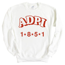 Load image into Gallery viewer, Alpha Delta Pi Sweatshirt - ADPI Red Arch Crewneck Sweatshirt - Kite and Crest
