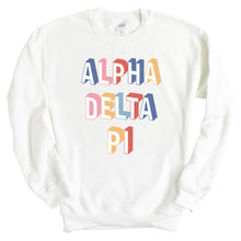 Load image into Gallery viewer, Alpha Delta Pi Sweatshirt | ADPI Retro Crewneck Sweatshirt | Alpha Delta Pi Sorority Gift Idea - Kite and Crest
