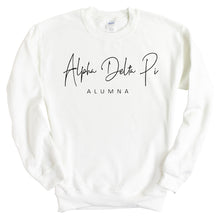 Load image into Gallery viewer, Alpha Delta Pi Sweatshirt - ADPI Sorority Alumna Crewneck Sweatshirt - Kite and Crest
