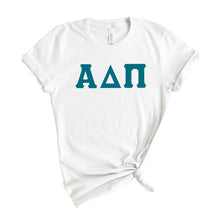 Load image into Gallery viewer, Alpha Delta Pi T-Shirt | ADPI Basic Large Letters Shirt | Alpha Delta Pi Sorority Gift Idea - Kite and Crest
