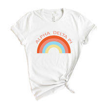 Load image into Gallery viewer, Alpha Delta Pi T-shirt - ADPI Colorful Rainbow Tee - Kite and Crest
