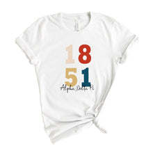 Load image into Gallery viewer, Alpha Delta Pi T-Shirt | ADPI Colorful Year Shirt | Alpha Delta Pi Sorority Gift Idea - Kite and Crest
