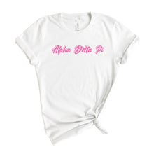 Load image into Gallery viewer, Alpha Delta Pi T-Shirt | ADPI Neon Pink Colored Shirt | Alpha Delta Pi Sorority Gift Idea - Kite and Crest
