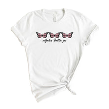 Load image into Gallery viewer, Alpha Delta Pi T-shirt - ADPI Three Butterflies Tee - Kite and Crest
