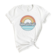 Load image into Gallery viewer, Alpha Delta Pi T-shirt - ADPI Wavy Rainbow Tee - Kite and Crest
