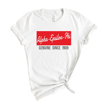 Load image into Gallery viewer, Alpha Epsilon Phi T-shirt - AEPHI Genuine Sorority Tee - Kite and Crest
