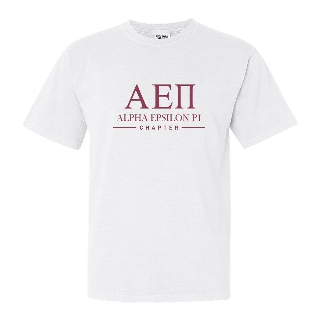Alpha Epsilon Pi Comfort Colors T-Shirt - AEPI Basic Lined Shirt - Kite and Crest