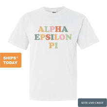 Load image into Gallery viewer, Alpha Epsilon Pi Comfort Colors T-Shirt - AEPI Bright and Colorful Shirt - Kite and Crest
