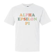 Load image into Gallery viewer, Alpha Epsilon Pi Comfort Colors T-Shirt - AEPI Bright and Colorful Shirt - Kite and Crest
