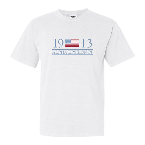 Alpha Epsilon Pi Comfort Colors T-Shirt - AEPI Flag Year Shirt - Kite and Crest