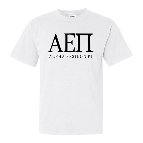 Alpha Epsilon Pi Comfort Colors T-Shirt - AEPI Fraternal Block Shirt - Kite and Crest