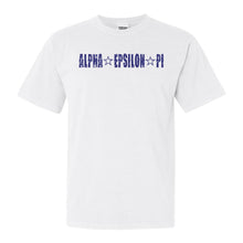 Load image into Gallery viewer, Alpha Epsilon Pi Comfort Colors T-Shirt - AEPI Fraternal Star Shirt - Kite and Crest
