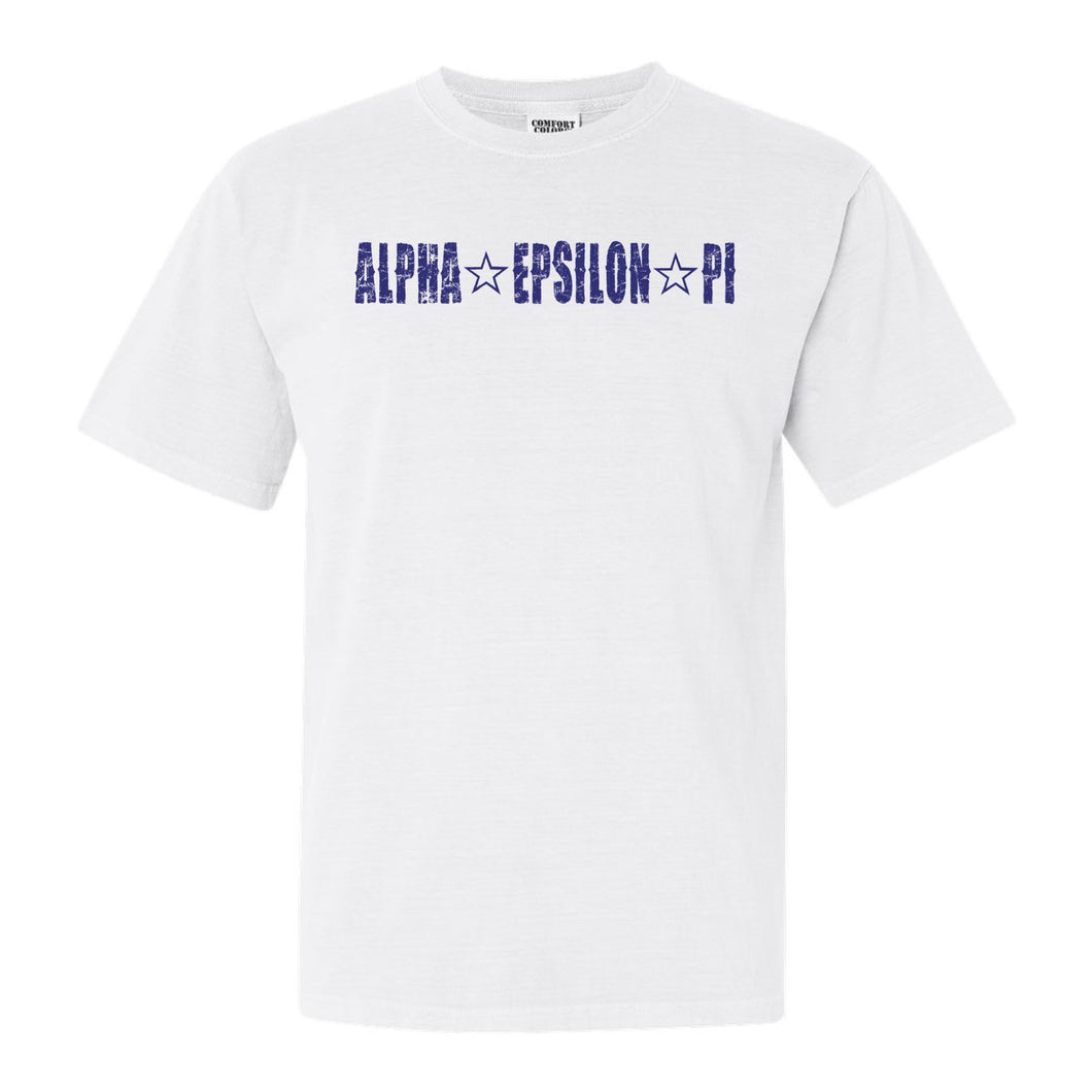Alpha Epsilon Pi Comfort Colors T-Shirt - AEPI Fraternal Star Shirt - Kite and Crest