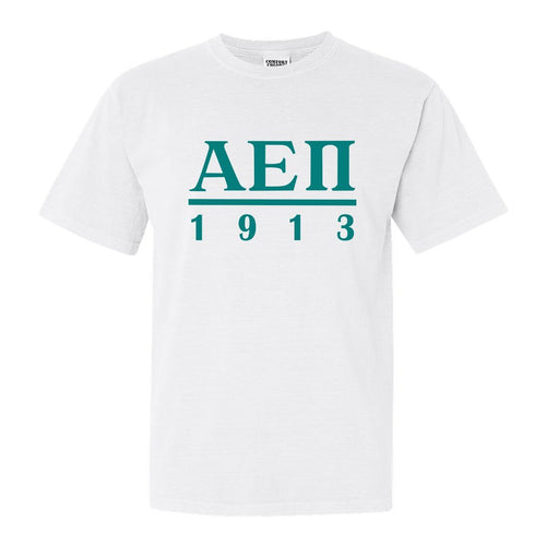 Alpha Epsilon Pi Comfort Colors T-Shirt - AEPI Lettered Basic Shirt - Kite and Crest