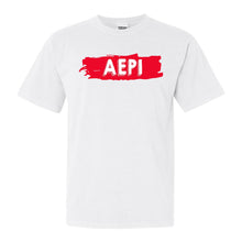 Load image into Gallery viewer, Alpha Epsilon Pi Comfort Colors T-Shirt - AEPI Red Slash Shirt - Kite and Crest
