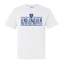 Load image into Gallery viewer, Alpha Epsilon Pi Comfort Colors T-Shirt - AEPI Shield Shirt - Kite and Crest
