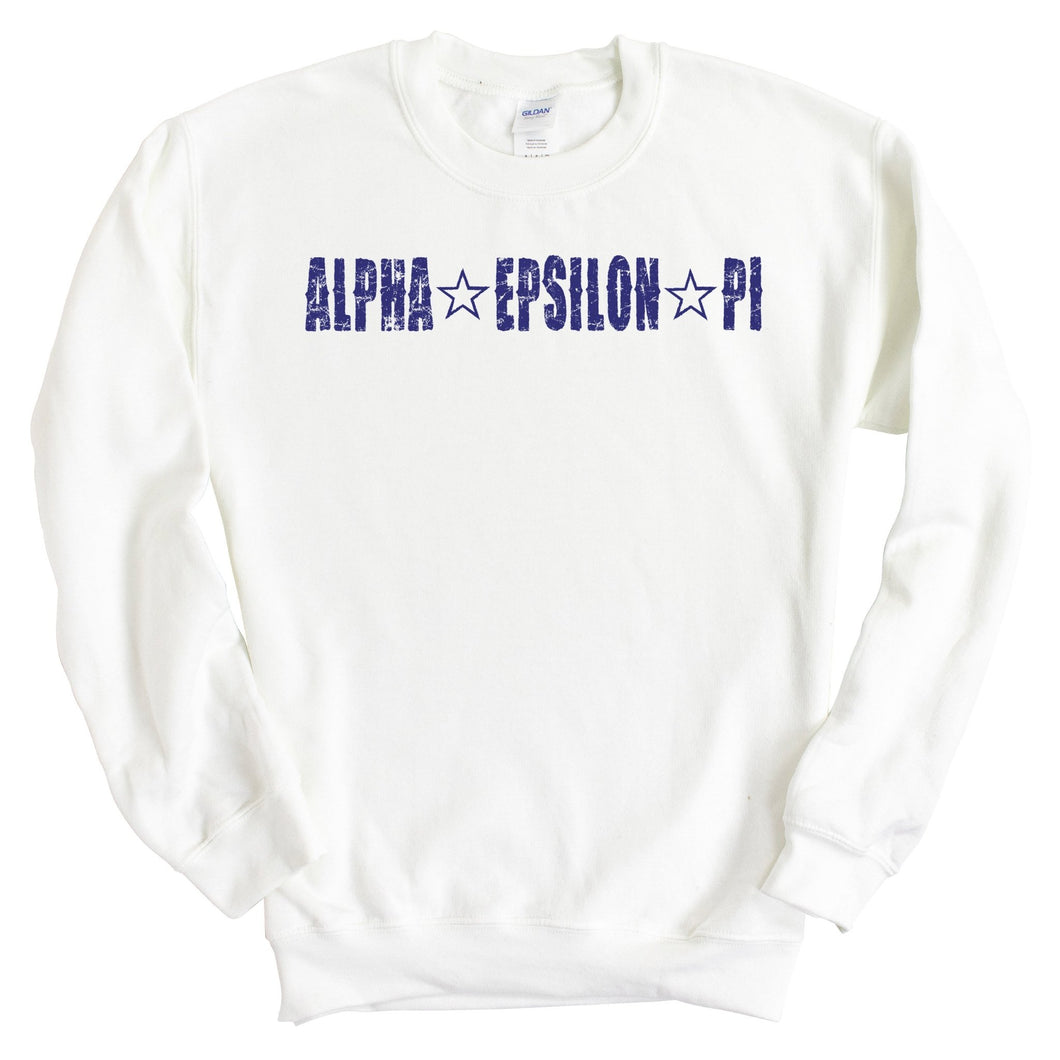 Alpha Epsilon Pi Sweatshirt - AEPI Fraternal Star Crewneck Sweatshirt - Kite and Crest