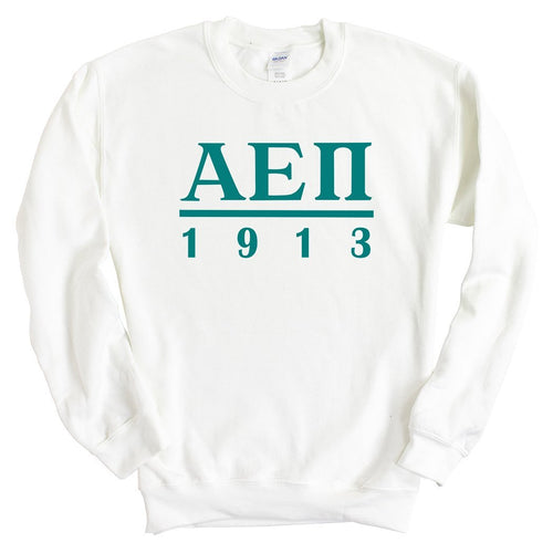 Alpha Epsilon Pi Sweatshirt - AEPI Lettered Basic Crewneck Sweatshirt - Kite and Crest