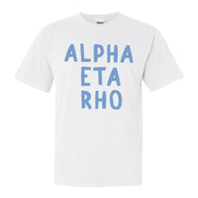 Load image into Gallery viewer, Alpha Eta Rho Blue Cotton Candy Comfort Colors T-Shirt - Kite and Crest
