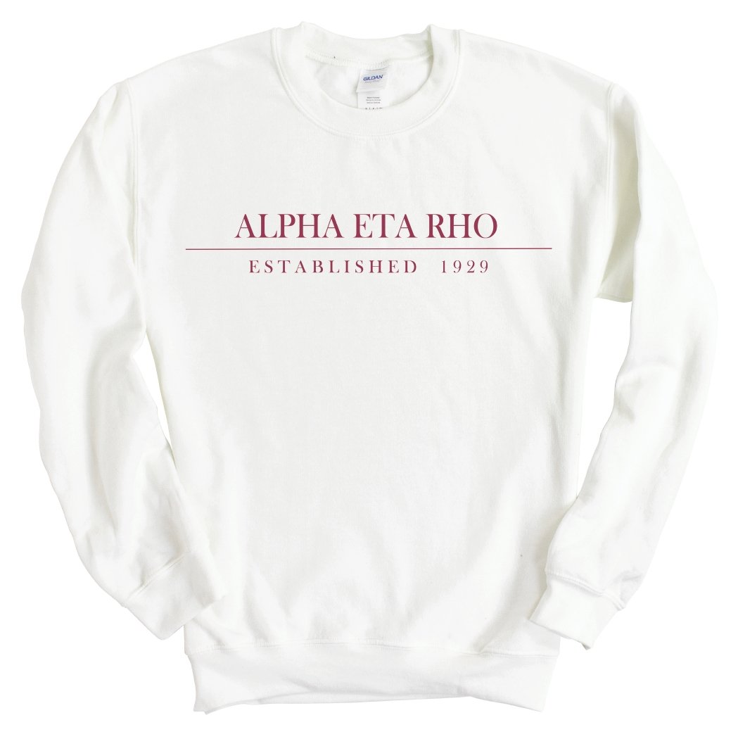 Alpha Eta Rho Boyfriend Sweatshirt - Fraternity Crewneck Sweatshirt - Kite and Crest