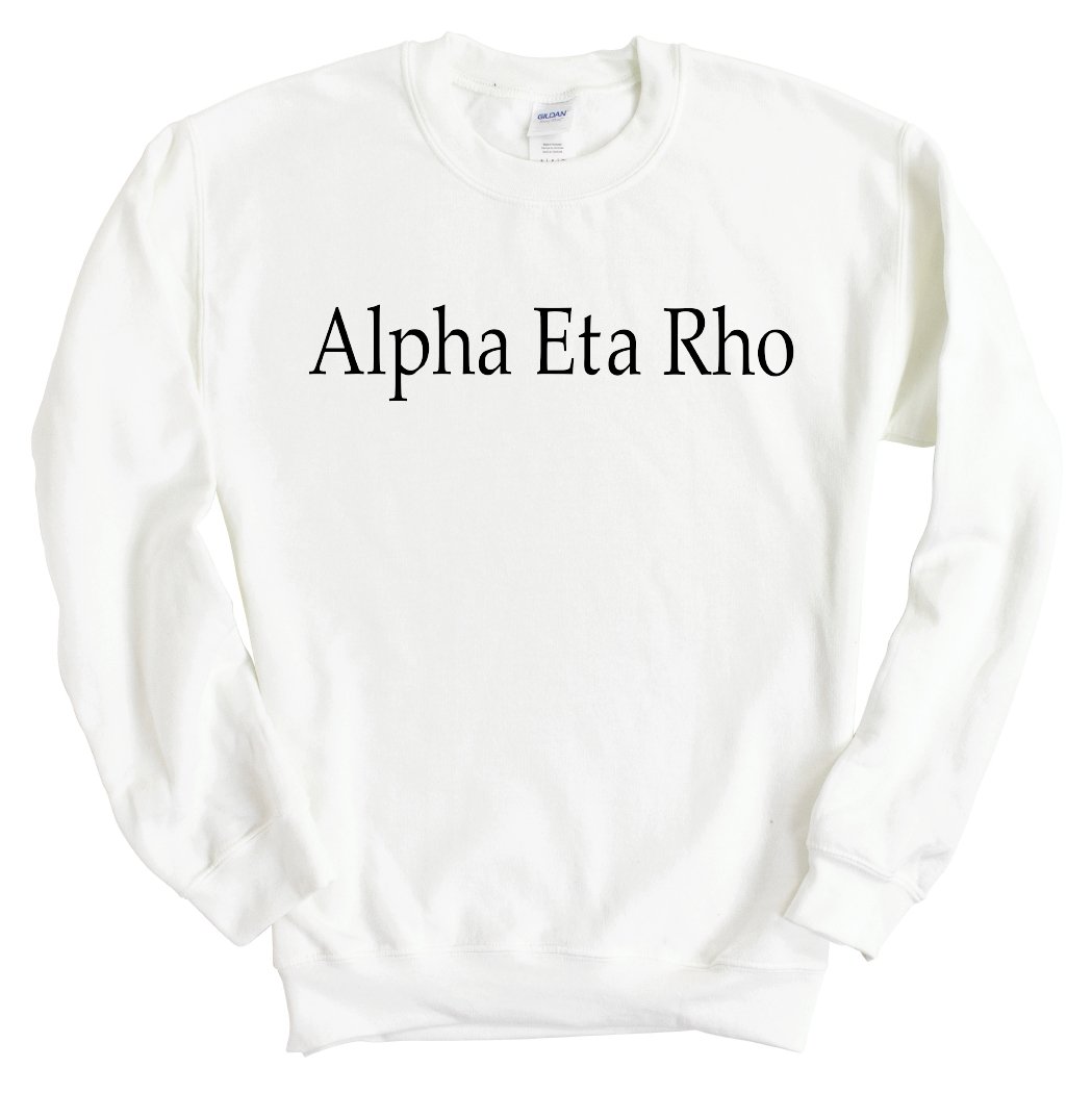 Alpha Eta Rho Clean and Simple Sweatshirt - Fraternity Crewneck Sweatshirt - Kite and Crest