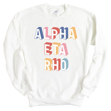 Load image into Gallery viewer, Alpha Eta Rho Colorful 3D Sweatshirt - Fraternity Crewneck Sweatshirt - Kite and Crest
