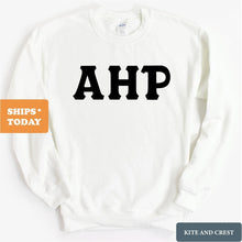 Load image into Gallery viewer, Alpha Eta Rho Keeping it Simple Sweatshirt - Fraternity Crewneck Sweatshirt - Kite and Crest
