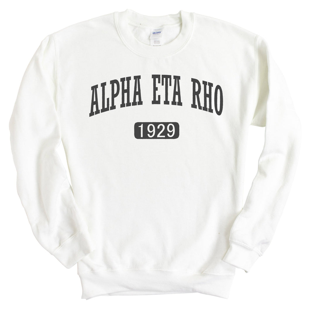 Alpha Eta Rho Weekender Sweatshirt - Fraternity Crewneck Sweatshirt - Kite and Crest