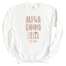 Load image into Gallery viewer, Alpha Gamma Delta Sweatshirt - AGD (Alpha Gam) Cooper Crewneck Sweatshirt - Kite and Crest
