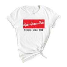 Load image into Gallery viewer, Alpha Gamma Delta T-shirt - Alpha Gam (AGD) Genuine Sorority Tee - Kite and Crest
