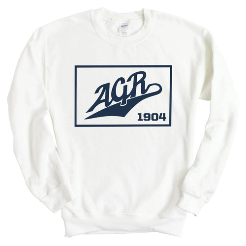 Alpha Gamma Rho Sweatshirt - AGR Baseball Boxed Crewneck Sweatshirt - Kite and Crest