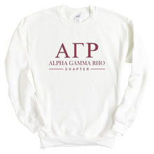 Load image into Gallery viewer, Alpha Gamma Rho Sweatshirt - AGR Basic Lined Crewneck Sweatshirt - Kite and Crest
