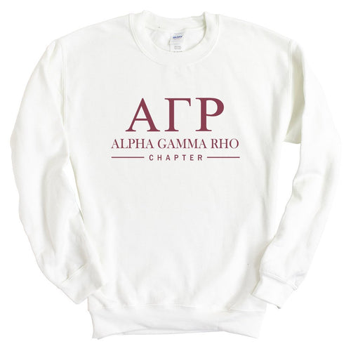 Alpha Gamma Rho Sweatshirt - AGR Basic Lined Crewneck Sweatshirt - Kite and Crest