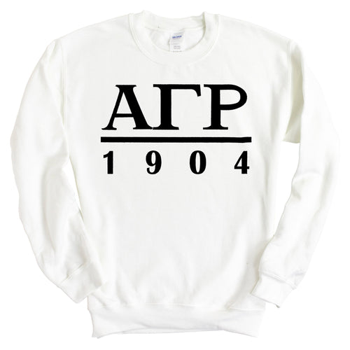 Alpha Gamma Rho Sweatshirt - AGR Black Letters Crewneck Sweatshirt - Kite and Crest