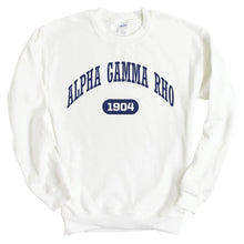 Load image into Gallery viewer, Alpha Gamma Rho Sweatshirt - AGR Fraternal Arch Crewneck Sweatshirt - Kite and Crest
