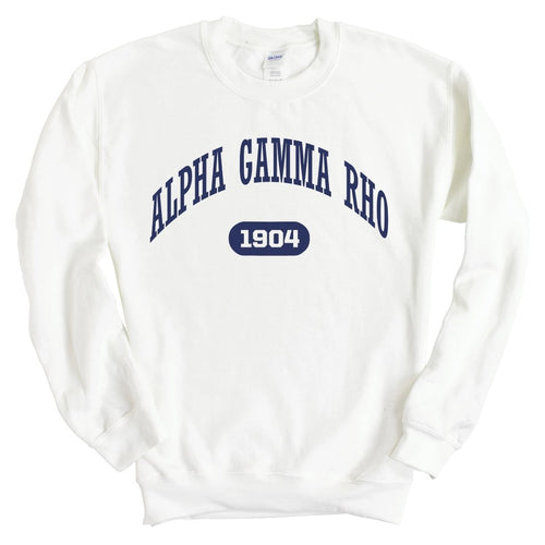 Alpha Gamma Rho Sweatshirt - AGR Fraternal Arch Crewneck Sweatshirt - Kite and Crest