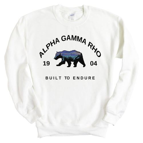 Alpha Gamma Rho Sweatshirt - AGR Fraternal Bear Crewneck Sweatshirt - Kite and Crest